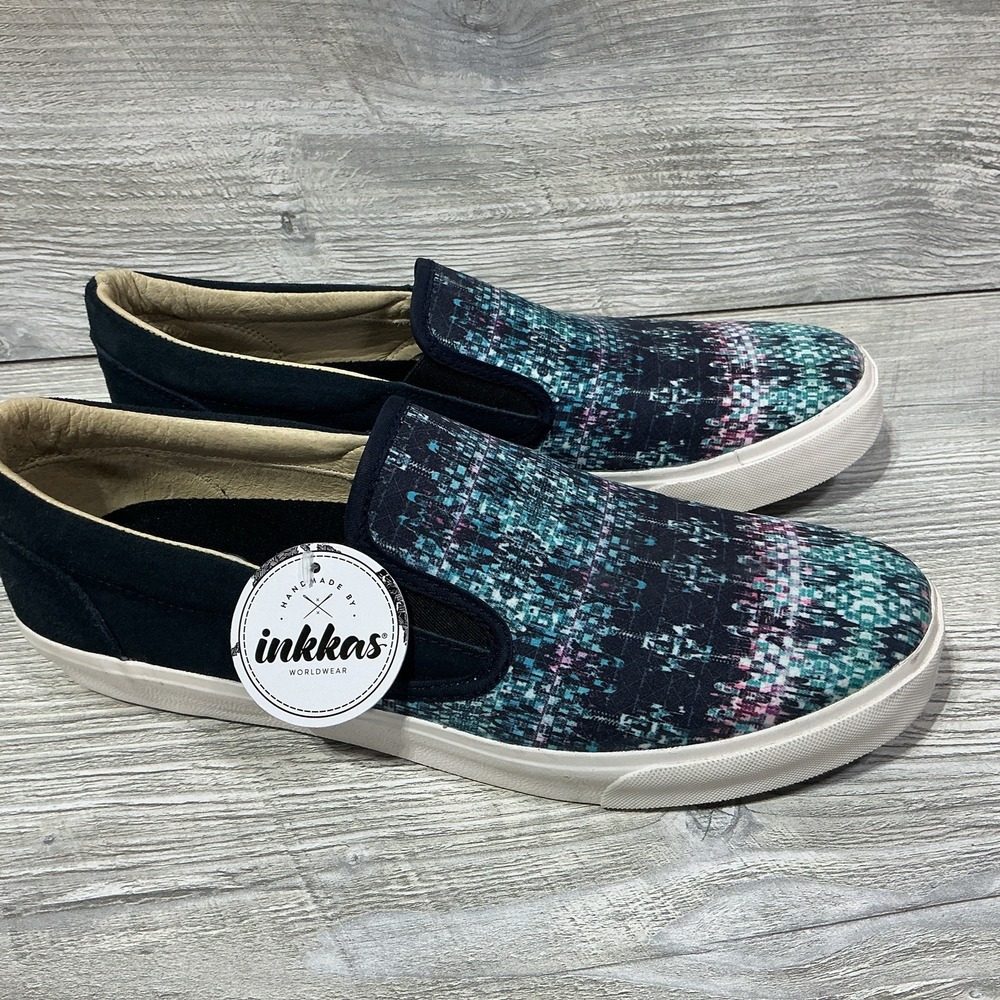 Inkkas Sokoke Canvas Slip-on Casual Loafers Shoes Sneakers Hand Crafted Men's 11
